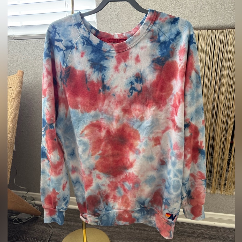 Aviator Nation Tie Dye Crew Sweatshirt